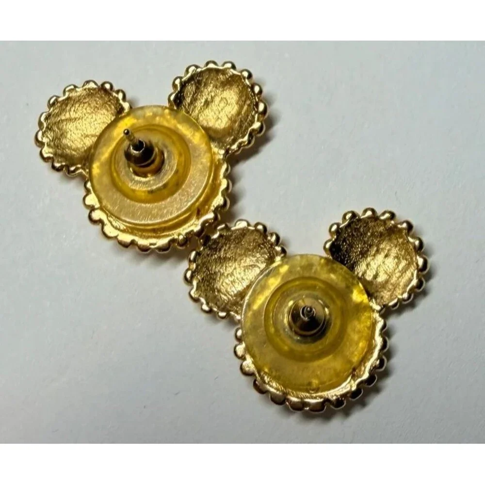 Vintage Disney Mickey Mouse Head Earrings - Pierced - Classic Retro Collectible